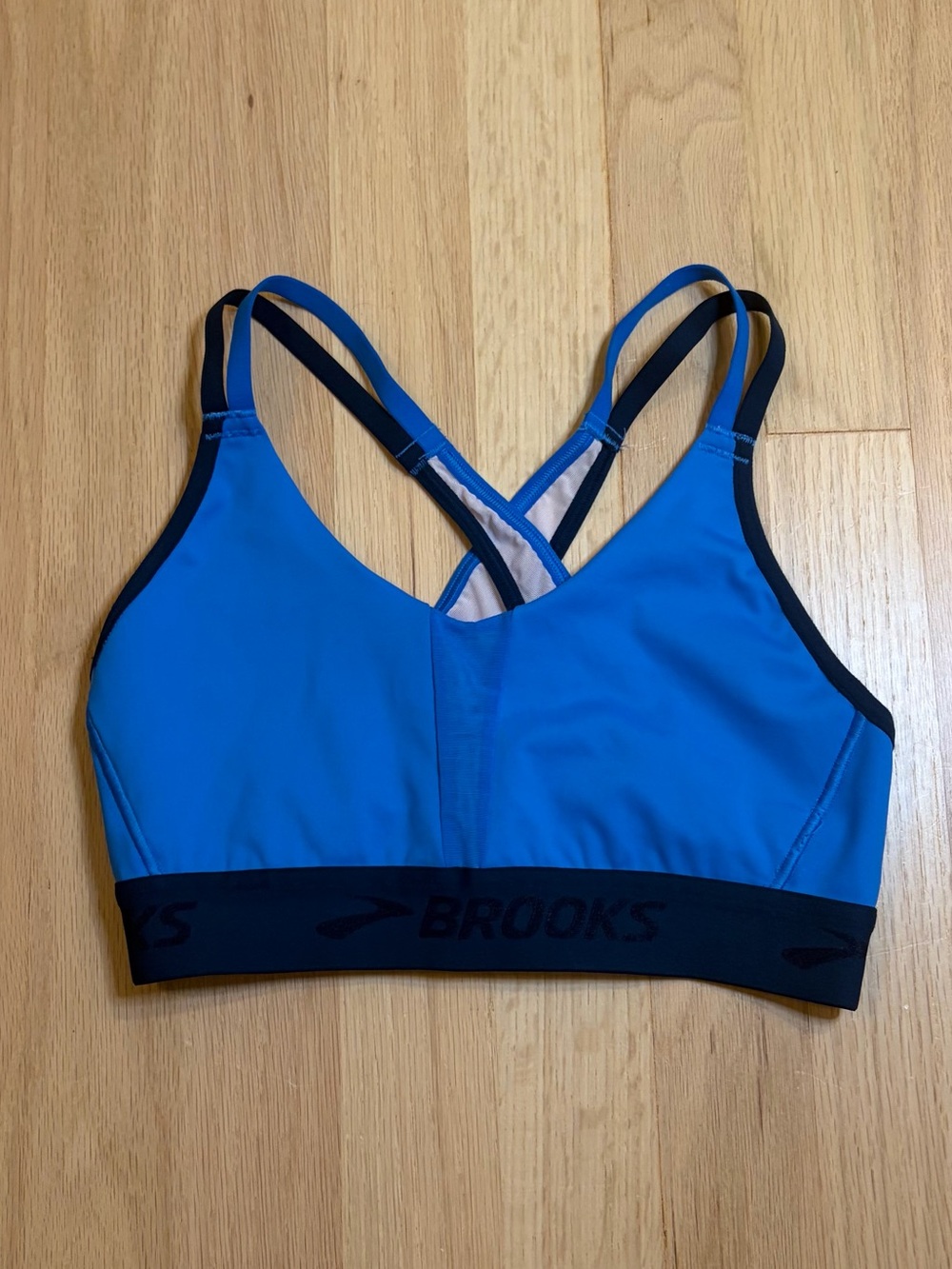 Brooks Blue and Navy Strappy Sports Bra